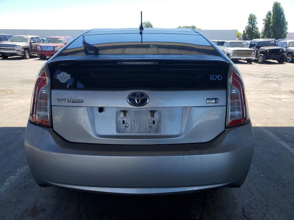 2012 Toyota Prius VIN JTDKN3DUXC5445149 COPART salvage auction — VANDALISM, CA - SALVAGE CERTIFICATE, sold $900 on 2026-07-09 (photo 6)