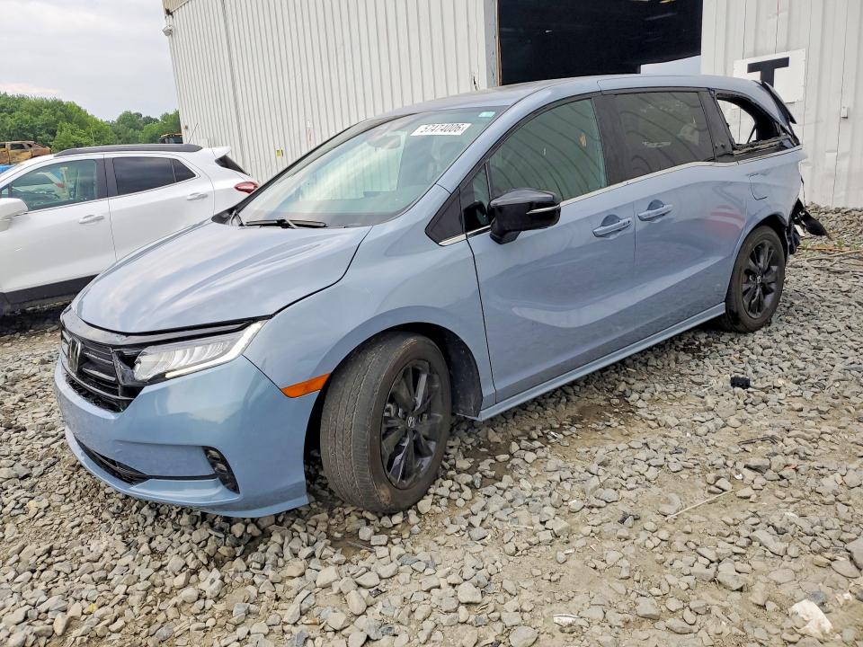 2024 Honda Odyssey VIN 5FNRL6H77RB065445 COPART salvage auction — REAR END, Nj - Cert Of Title-Salvage, sold $12,200 on 2026-07-29 (photo 1)