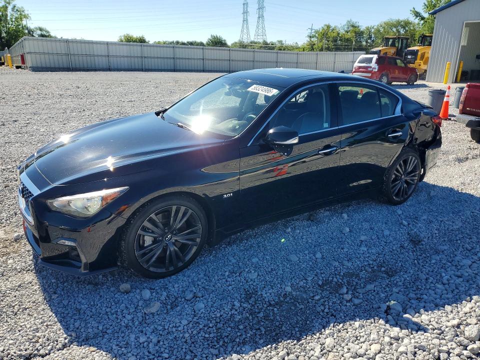 2019 Infiniti Q50 VIN JN1EV7ARXKM557932 COPART salvage auction — SIDE, Oh - Cert Of Title-Salvage, sold $1,850 on 2026-07-24 (photo 1)
