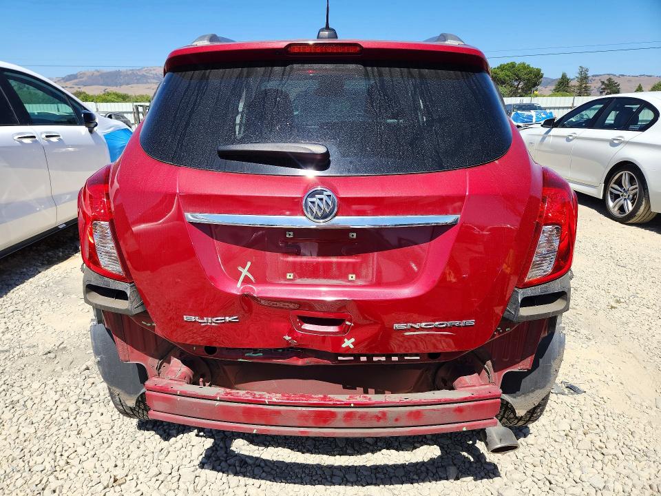2016 Buick Encore VIN KL4CJASB1GB697699 COPART salvage auction — REAR END, Ca - Salvage Certificate, sold $1,550 on 2026-07-14 (photo 6)