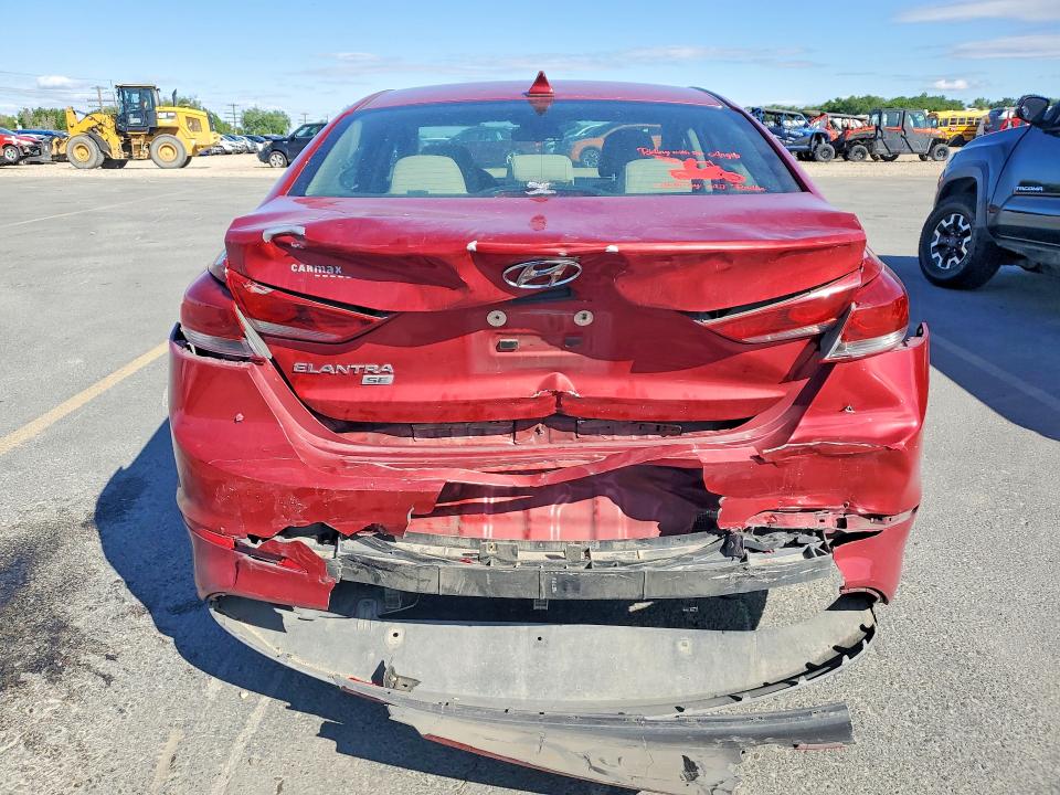 2017 Hyundai Elantra VIN KMHD74LF2HU390362 COPART salvage auction — REAR END, Id - Salvage Certificate Of Title, sold $1,600 on 2026-07-23 (photo 6)