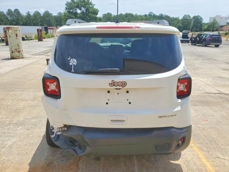 2020 Jeep Renegade VIN ZACNJAAB3LPK95308 COPART salvage auction — FRONT END, SC - CERT OF TITLE-SALVAGE, sold $525 on 2026-07-31 (photo 6)