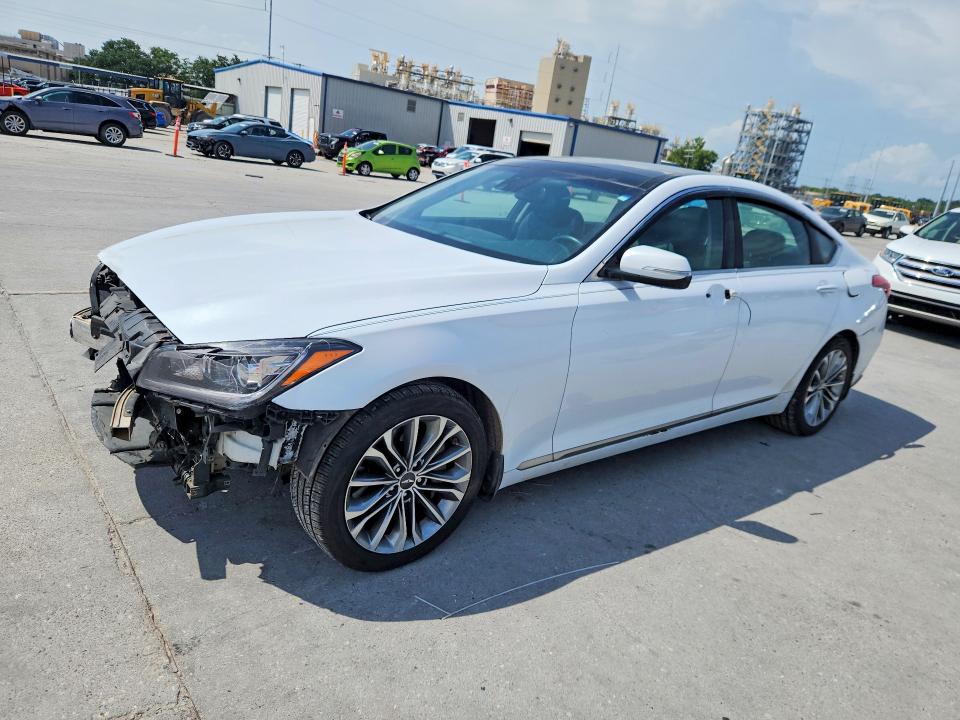 2015 Hyundai Genesis VIN KMHGN4JE0FU074498 COPART salvage auction — FRONT END, Ms - Cert Of Title-Salvaged, sold $1,150 on 2026-07-22 (photo 1)