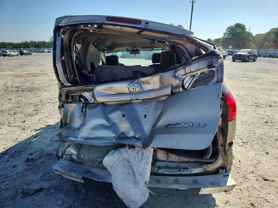 2008 Toyota Sienna VIN 5TDZK23C18S137735 COPART salvage auction — REAR END, GA - CERT OF TITLE-SALVAGE (P), sold $800 on 2026-07-20 (photo 6)