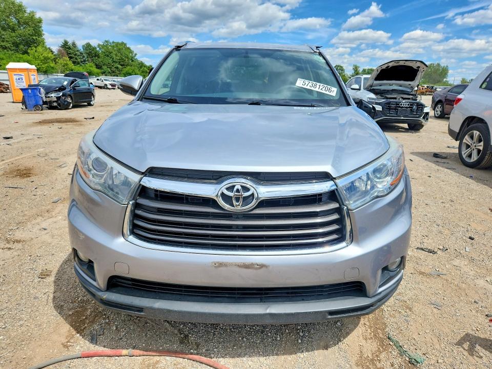 2016 Toyota Highlander VIN 5TDJKRFH9GS502304 COPART salvage auction — SIDE, Il - Salvage Certificate, sold $5,400 on 2026-07-28 (photo 5)