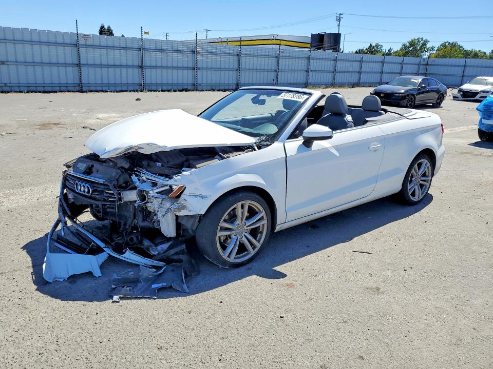 2018 Audi A3 VIN WAU78LFF2J1014589 COPART salvage auction — FRONT END, Ca - Salvage Certificate, sold $1,400 on 2026-07-19 (photo 1)