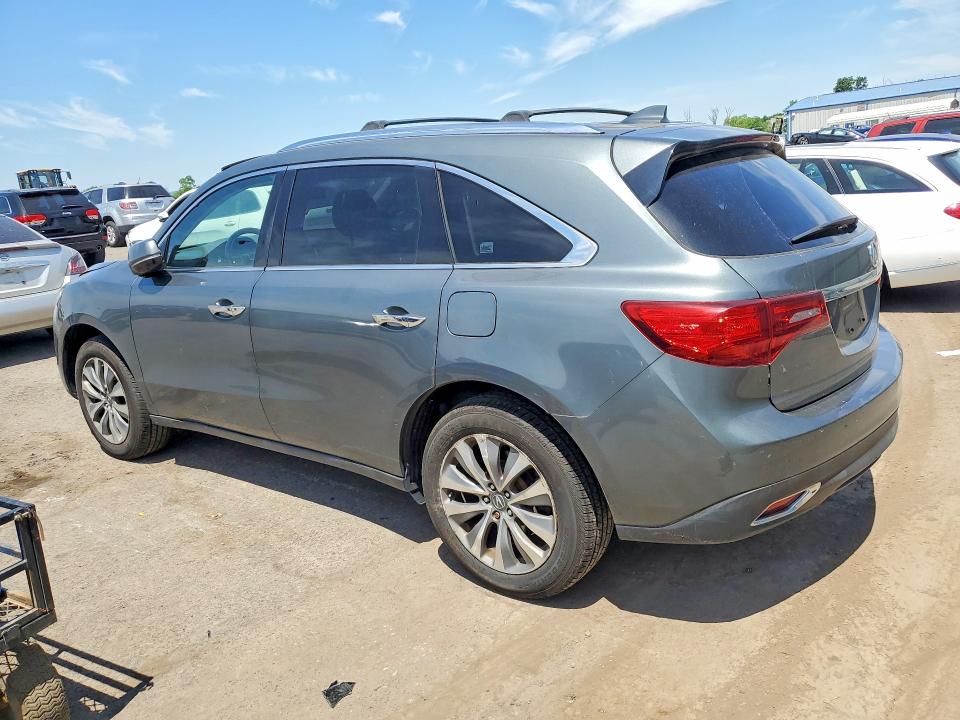 2015 Acura Mdx VIN 5FRYD4H43FB016949 COPART salvage auction — FRONT END, Pa - Certificate Of Salvage, sold $3,350 on 2026-07-02 (photo 2)