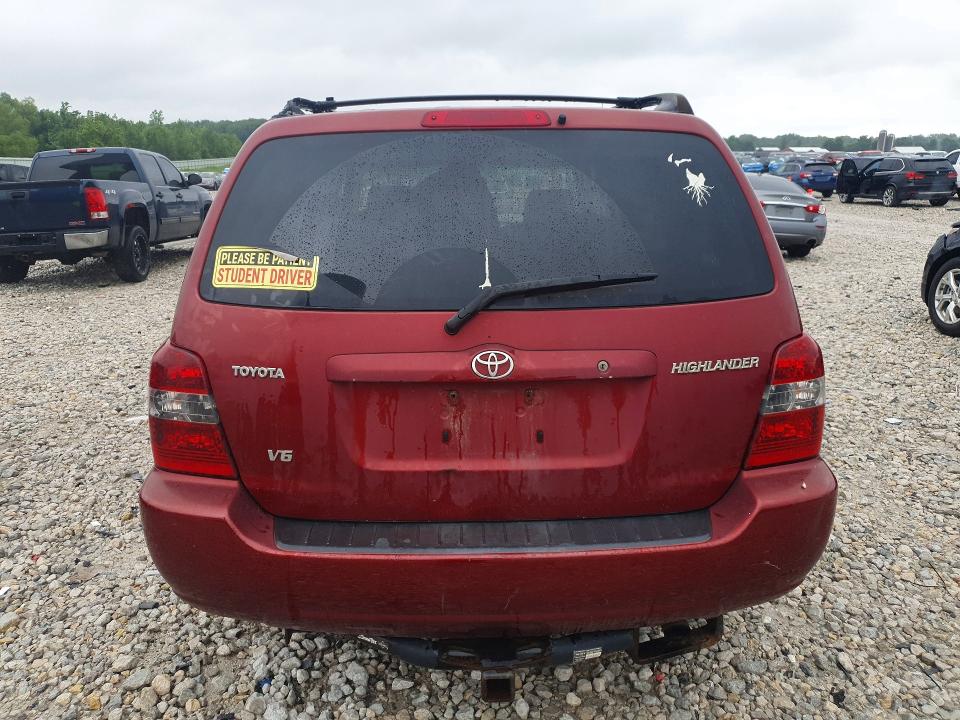 2006 Toyota Highlander VIN JTEDP21A860114025 COPART salvage auction — FRONT END, Mi - Certificate Of Title, sold $525 on 2026-07-02 (photo 6)
