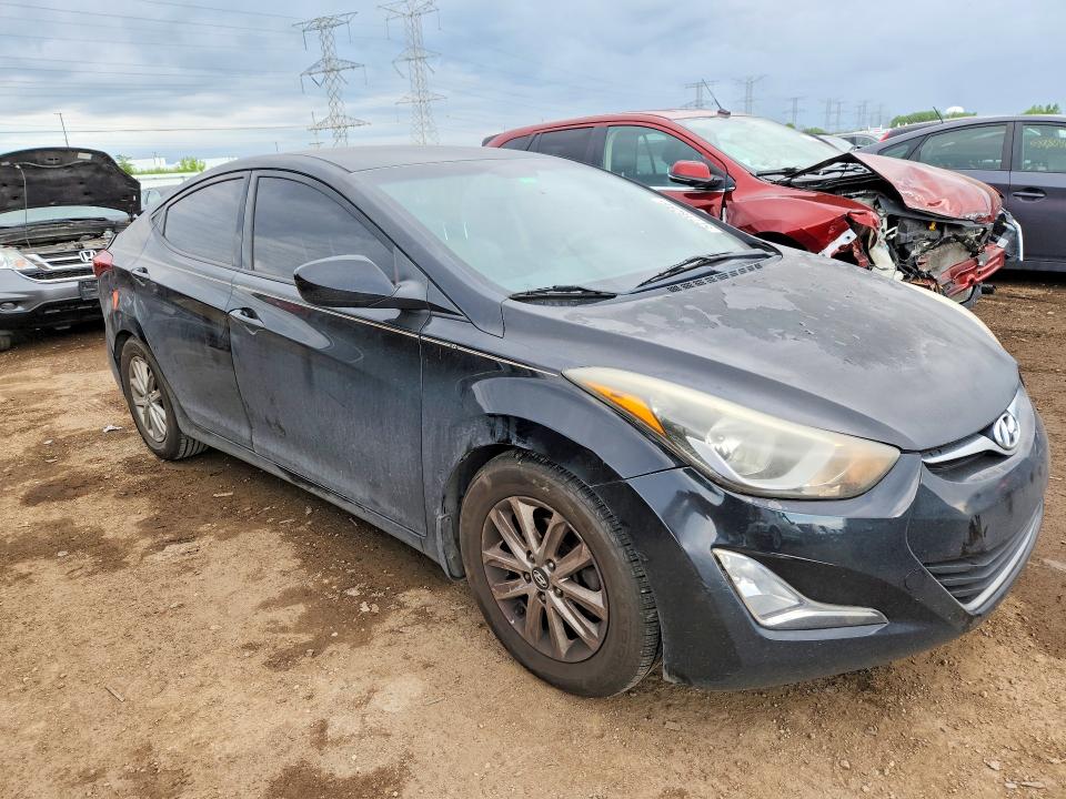 2015 Hyundai Elantra VIN KMHDH4AE1FU228131 COPART salvage auction — MECHANICAL, Fl - Cert Of Title-Rebuilt, sold $750 on 2026-07-30 (photo 4)