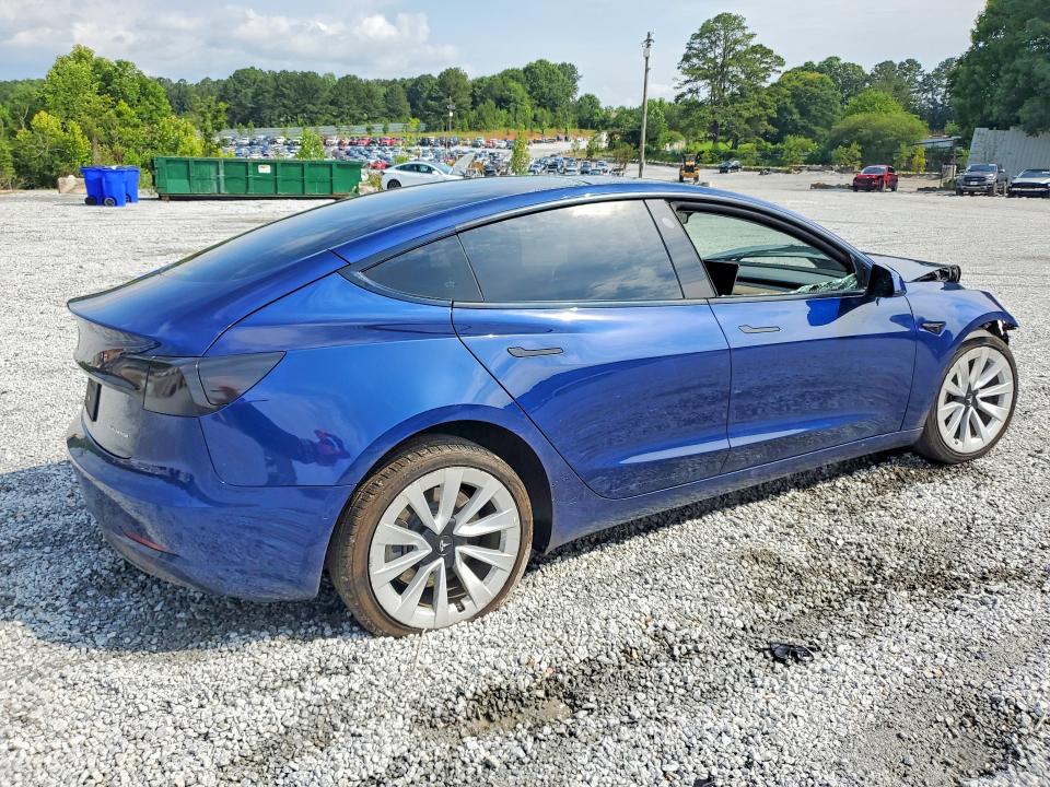 2022 Tesla Model 3 VIN 5YJ3E1EB8NF192632 COPART salvage auction — FRONT END, Ga - Cert Of Title-Salvage, sold $2,500 on 2026-07-20 (photo 3)
