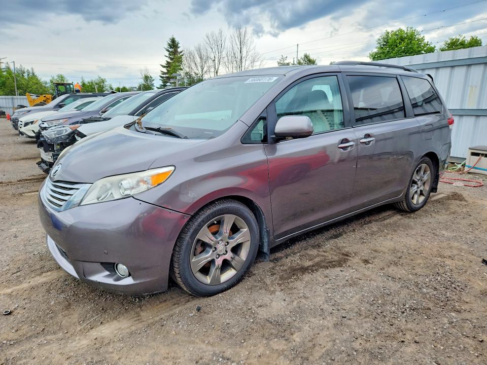 2011 Toyota Sienna VIN 5TDYK3DC5BS080009 COPART salvage auction — REAR END, ON - PERMIT SALVAGE, sold $1,300 on 2026-07-21 (photo 1)