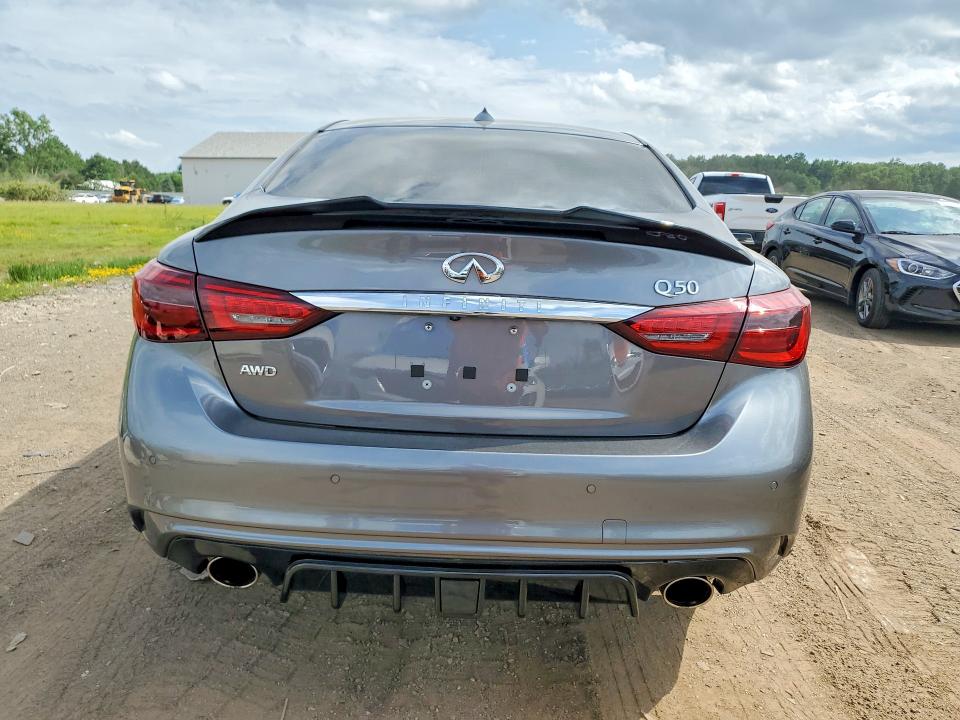 2021 Infiniti Q50 VIN JN1EV7BR9MM752101 COPART salvage auction — MINOR DENT/SCRATCHES, Oh - Cert Of Title-Rebuilt Salvage (P), sold $9,800 on 2026-07-27 (photo 6)
