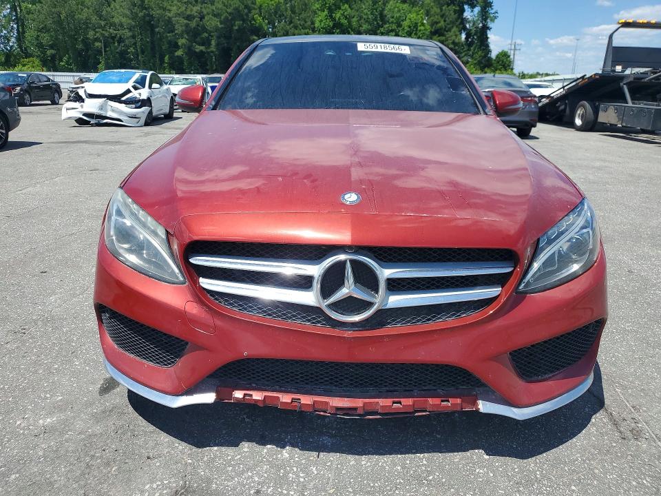 2016 Mercedes-benz C-klasse VIN 55SWF4JB0GU101792 COPART salvage auction — FRONT END, Nc - Dealer Only Clean Title, sold $4,250 on 2026-07-09 (photo 5)