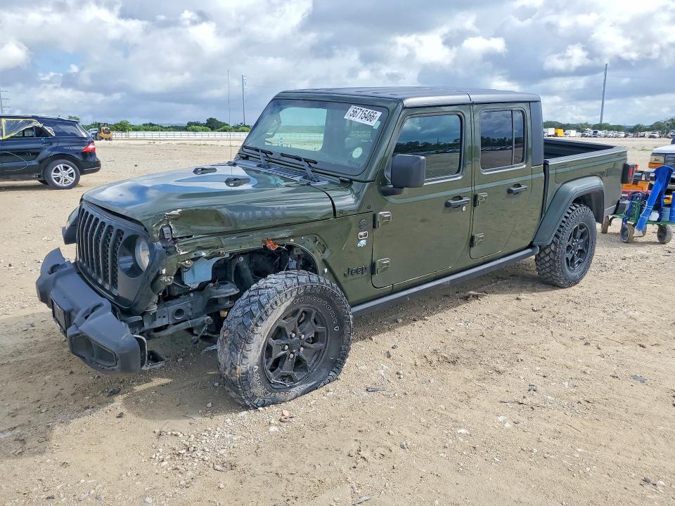 2022 Jeep Gladiator VIN 1C6HJTAG4NL151398 COPART salvage auction — FRONT END, Tx - Salvage Vehicle Title, sold $10,200 on 2026-07-09 (photo 1)