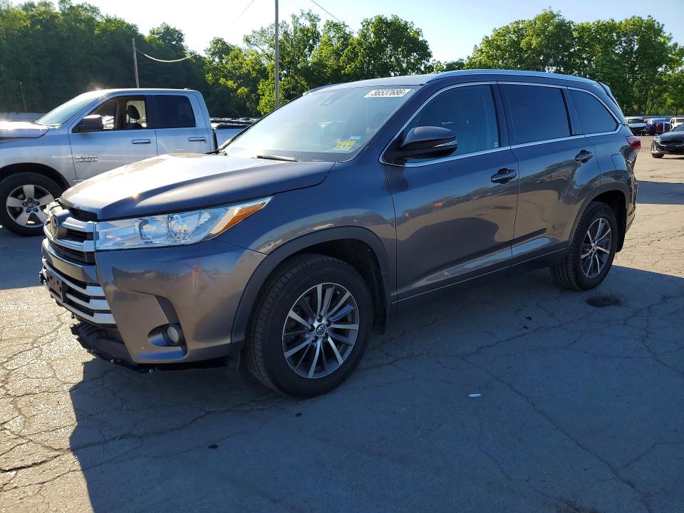 2017 Toyota Highlander VIN 5TDJZRFH2HS387476 COPART salvage auction — FRONT END, NY - MV-907A SALVAGE CERTIFICATE, sold $9,600 on 2026-07-14 (photo 1)