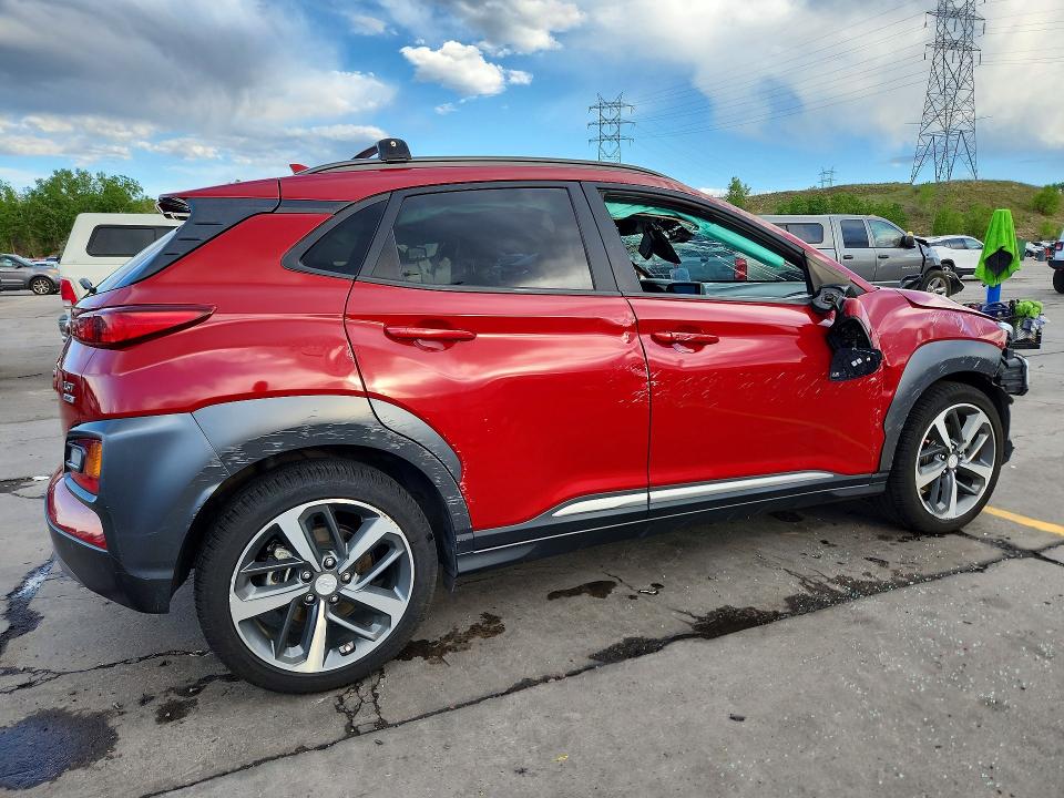 2021 Hyundai Kona VIN KM8K5CA59MU635931 COPART salvage auction — ROLLOVER, Co - Salvage Title, sold $2,050 on 2026-07-08 (photo 3)