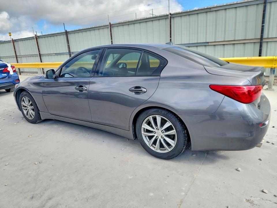 2014 Infiniti Q50 VIN JN1BV7AP8EM677668 COPART salvage auction — SIDE, Tx - Salvage Vehicle Title, sold $900 on 2026-07-24 (photo 2)