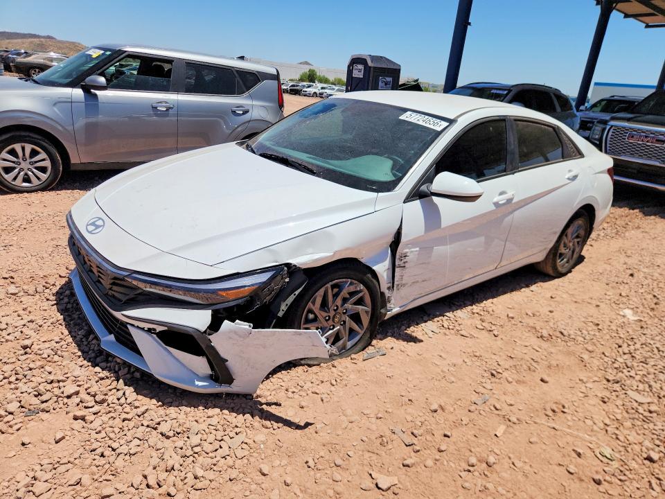 2024 Hyundai Elantra VIN KMHLM4DG3RU711998 COPART salvage auction — FRONT END, Az - Cert Of Title - Salvage, sold $4,200 on 2026-07-16 (photo 1)