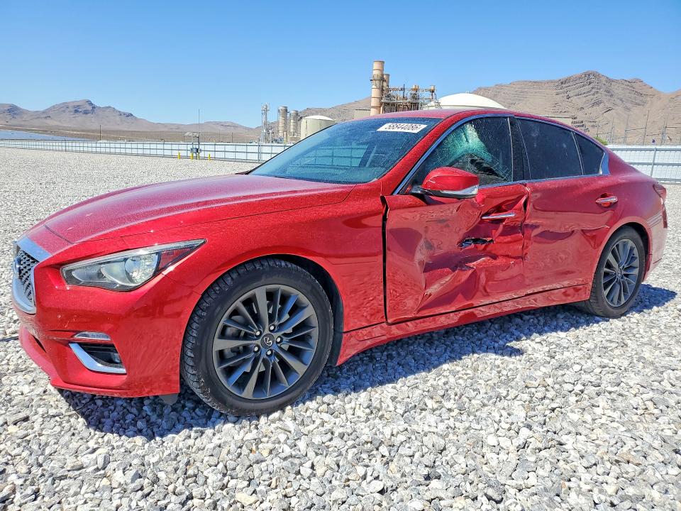2021 Infiniti Q50 VIN JN1EV7BP9MM700448 COPART salvage auction — SIDE, Nv - Salvage Title, sold $6,600 on 2026-07-22 (photo 1)