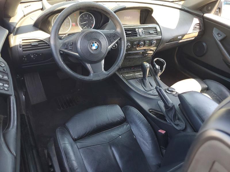 2007 BMW 6 series VIN WBAEK13567CN80616 COPART salvage auction — MINOR DENT/SCRATCHES, CA - DIS/DLR/EXP ONLY CLEAN TITLE (P), sold $500 on 2026-07-20 (photo 8)