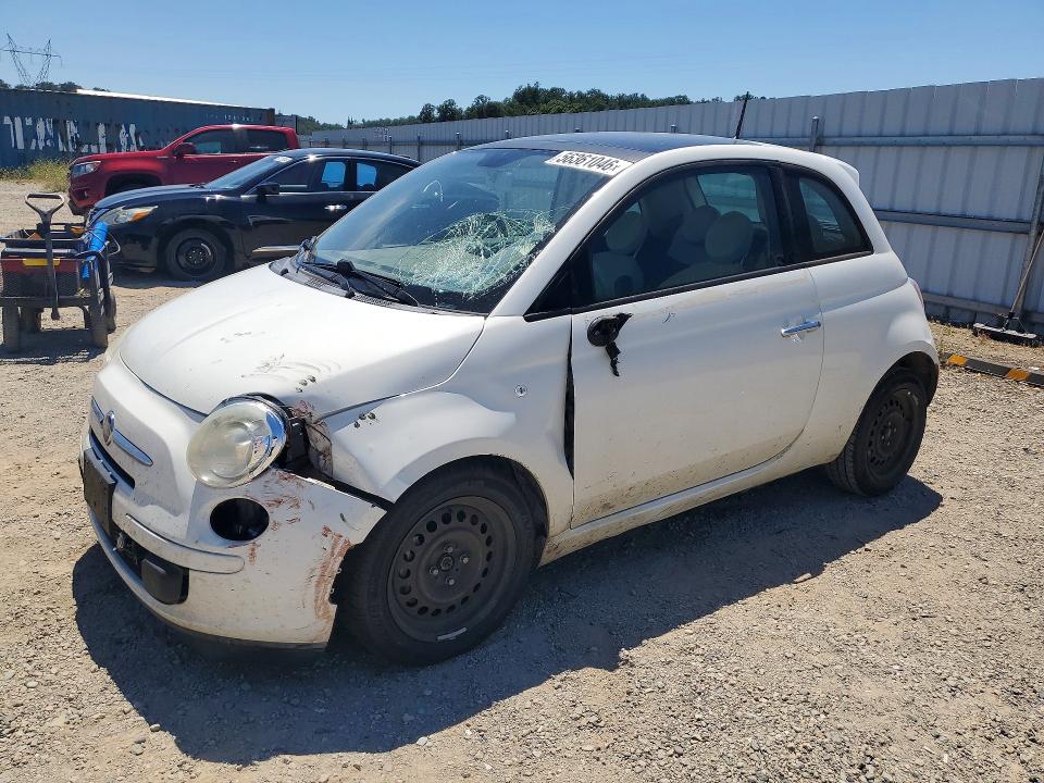 2013 Fiat 500 VIN 3C3CFFAR9DT745483 COPART salvage auction — FRONT END, Ca - Salvage Certificate, sold $125 on 2026-07-17 (photo 1)