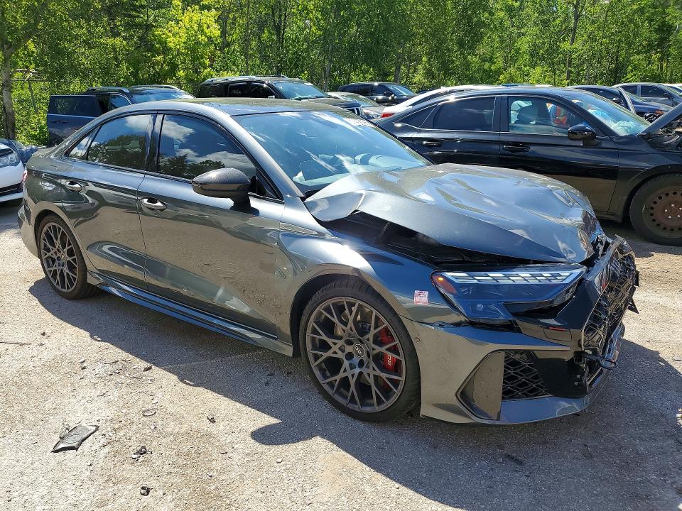 2025 Audi Rs3 VIN WUAGWCGYXSA911303 COPART salvage auction — FRONT END, ON - PERMIT SALVAGE, sold $325 on 2026-08-06 (photo 4)