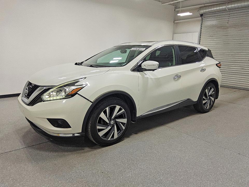 2015 Nissan Murano VIN 5N1AZ2MG0FN240296 COPART salvage auction — FRONT END, Az - Certificate Of Title, sold $1,400 on 2026-07-30 (photo 1)