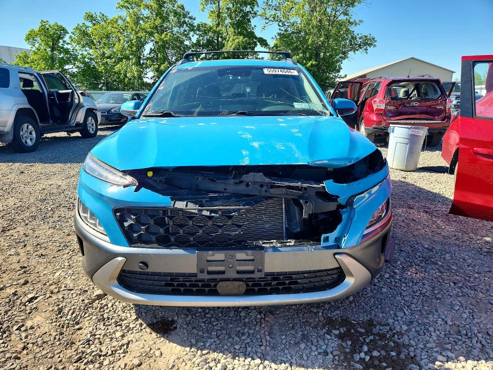2022 Hyundai Kona VIN KM8K5CA31NU928755 COPART salvage auction — FRONT END, NY - MV-907A SALVAGE CERTIFICATE, sold $250 on 2026-07-27 (photo 5)
