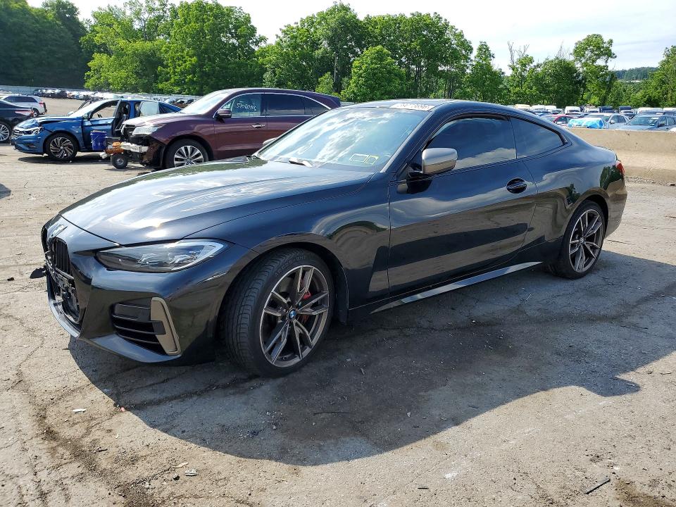 2021 BMW M4 VIN WBA13AR0XMCF61542 COPART salvage auction — FRONT END, Ny - Mv-907A Salvage Certificate, sold $19,400 on 2026-08-06 (photo 1)