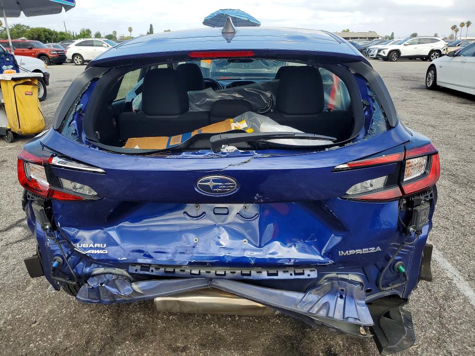 2024 Subaru Impreza VIN JF1GUAFC5R8328044 COPART salvage auction — REAR END, Ca - Salvage Certificate, sold $7,100 on 2026-08-14 (photo 6)