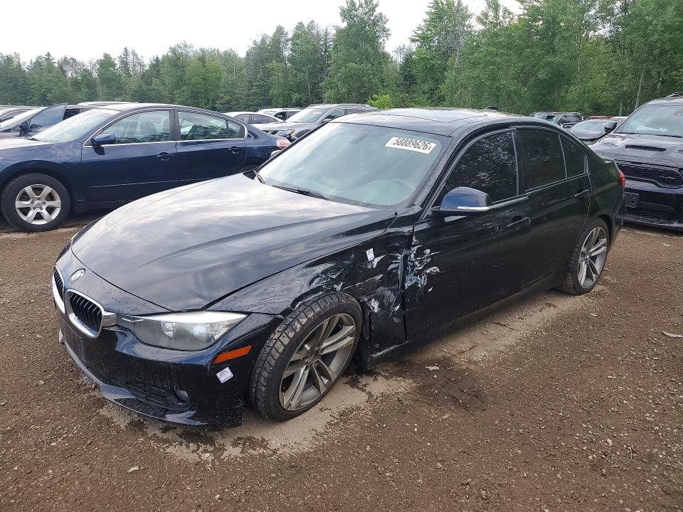2014 BMW 3 series VIN WBA3C3G58ENS72083 COPART salvage auction — FRONT END, On - Permit No Brand - Unfit, sold $1,400 on 2026-07-14 (photo 1)