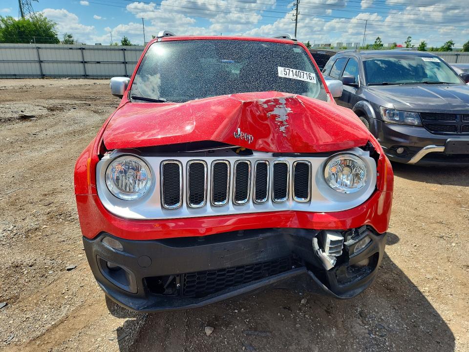 2017 Jeep Renegade VIN ZACCJBDB6HPE78219 COPART salvage auction — FRONT END, Il - Salvage Certificate, sold $775 on 2026-07-21 (photo 5)