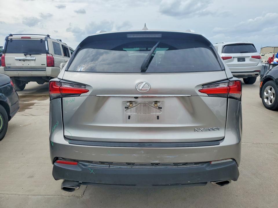 2016 Lexus Nx 200t VIN JTJYARBZ5G2029537 COPART salvage auction — REAR END, TX - SALVAGE VEHICLE TITLE (P), sold $7,100 on 2026-07-23 (photo 6)
