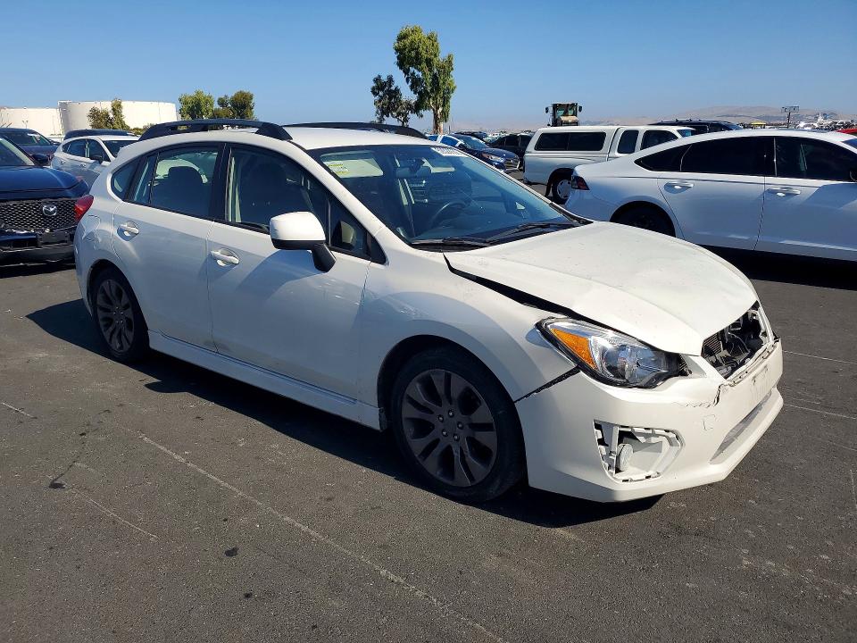 2014 Subaru Impreza VIN JF1GPAR67E8302827 COPART salvage auction — FRONT END, CA - SALVAGE CERTIFICATE, sold $1,600 on 2026-07-13 (photo 4)