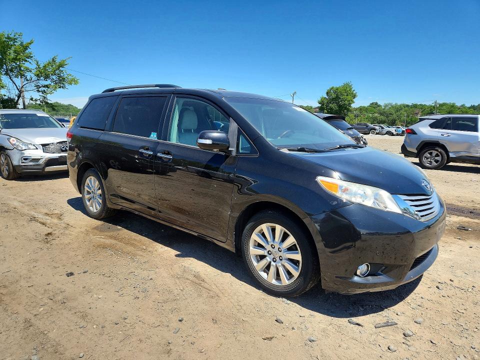 2014 Toyota VIN 5TDDK3DC6ES072696 COPART salvage auction — WATER/FLOOD, Md - Certificate Of Title, sold $2,400 on 2026-07-02 (photo 4)