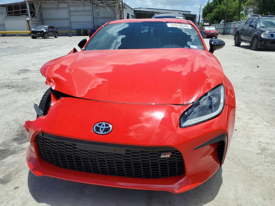 2024 Toyota Gr 86 VIN JF1ZNBE13R8756173 COPART salvage auction — FRONT END, Tx - Salvage Vehicle Title, sold $6,700 on 2026-07-14 (photo 5)