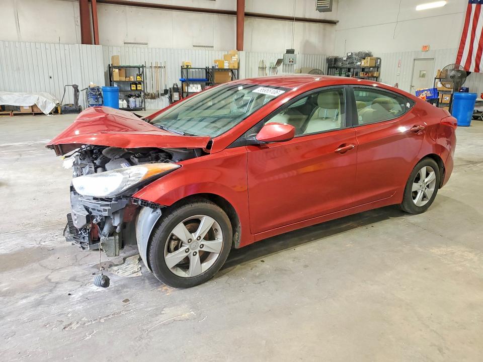 2013 Hyundai Elantra VIN KMHDH4AE9DU530327 COPART salvage auction — FRONT END, Tx - Salvage Vehicle Title, sold $375 on 2026-07-06 (photo 1)
