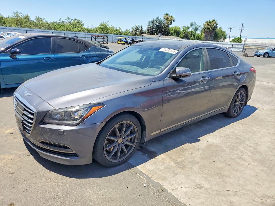 2015 Hyundai Genesis VIN KMHGN4JE3FU079680 COPART salvage auction — UNDERCARRIAGE, Ca - Salvage Certificate, sold $1,450 on 2026-07-20 (photo 1)