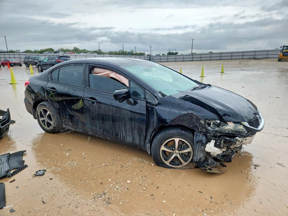 2015 Honda Civic VIN 19XFB2F78FE083200 COPART salvage auction — FRONT END, Tx - Salvage Vehicle Title, sold $1,050 on 2026-07-02 (photo 4)