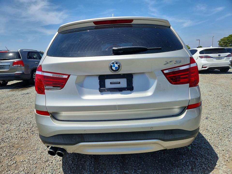 2017 BMW X3 VIN 5UXWZ7C38H0V89842 COPART salvage auction — FRONT END, Ca - Salvage Certificate, sold $1,650 on 2026-07-02 (photo 6)