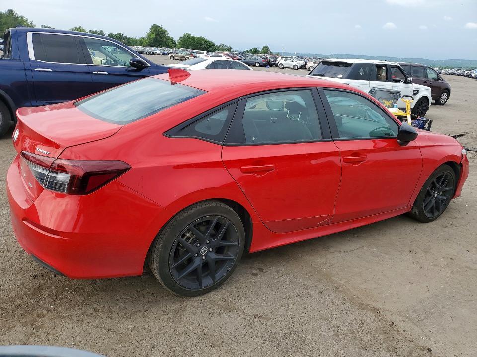 2025 Honda Civic VIN 2HGFE4F85SH333830 COPART salvage auction — FRONT END, Pa - Certificate Of Salvage, sold $11,600 on 2026-07-31 (photo 3)