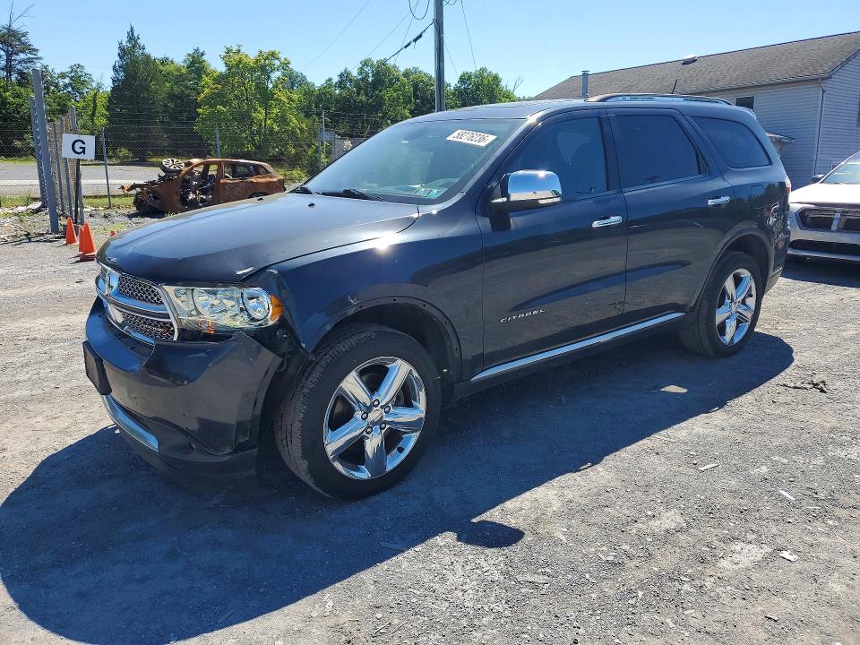 2012 Dodge Durango VIN 1C4RDJEG9CC336949 COPART salvage auction — FRONT END, Pa - Certificate Of Salvage, sold $500 on 2026-07-02 (photo 1)