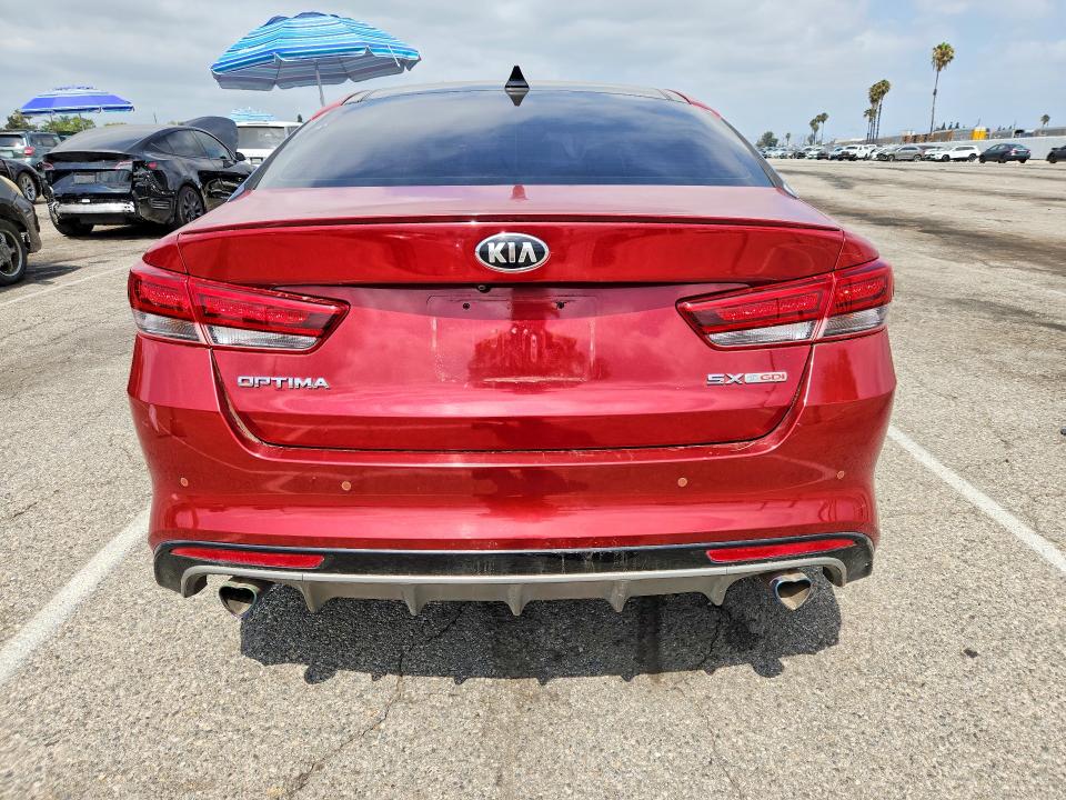 2016 Kia Optima VIN 5XXGW4L2XGG074388 COPART salvage auction — FRONT END, Ca - Dis/Dlr/Exp Only Clean Title, sold $825 on 2026-07-17 (photo 6)