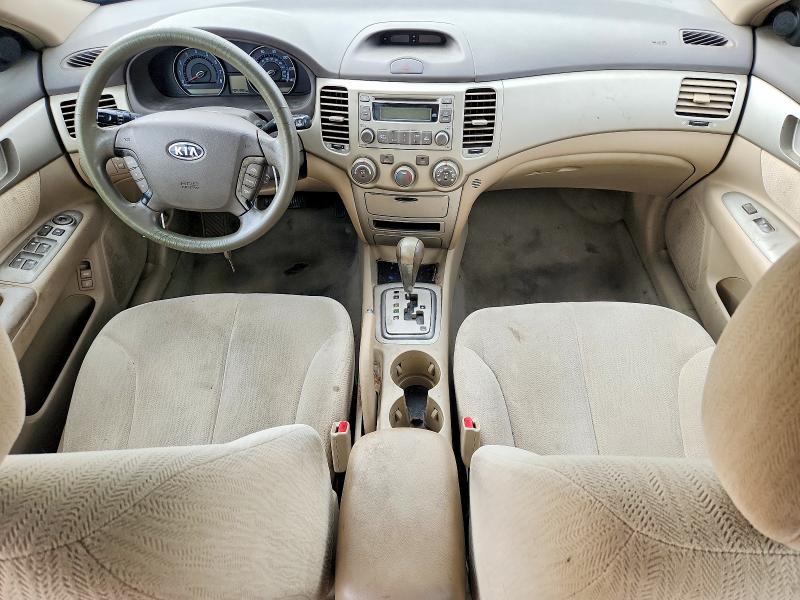 2007 Kia Optima VIN KNAGE123675104967 COPART salvage auction — FRONT END, MA - CERT OF TITLE-RECONSTRCTD COLL, sold $450 on 2026-07-29 (photo 8)