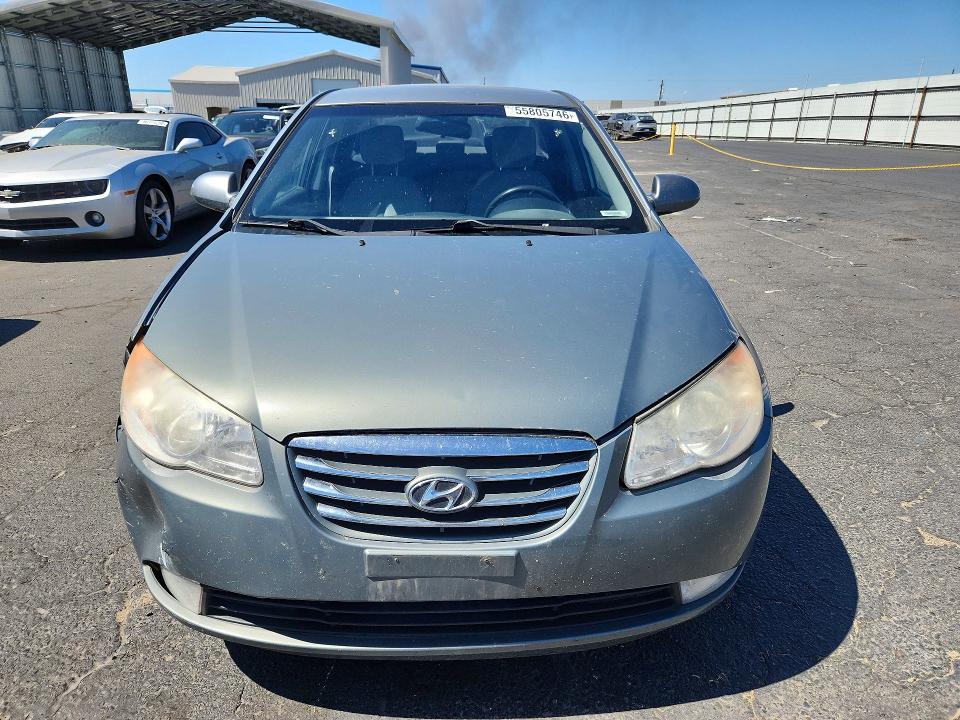 2010 Hyundai Elantra VIN KMHDU4AD9AU190949 COPART salvage auction — FRONT END, CA - SALVAGE CERTIFICATE, sold $950 on 2026-07-20 (photo 5)