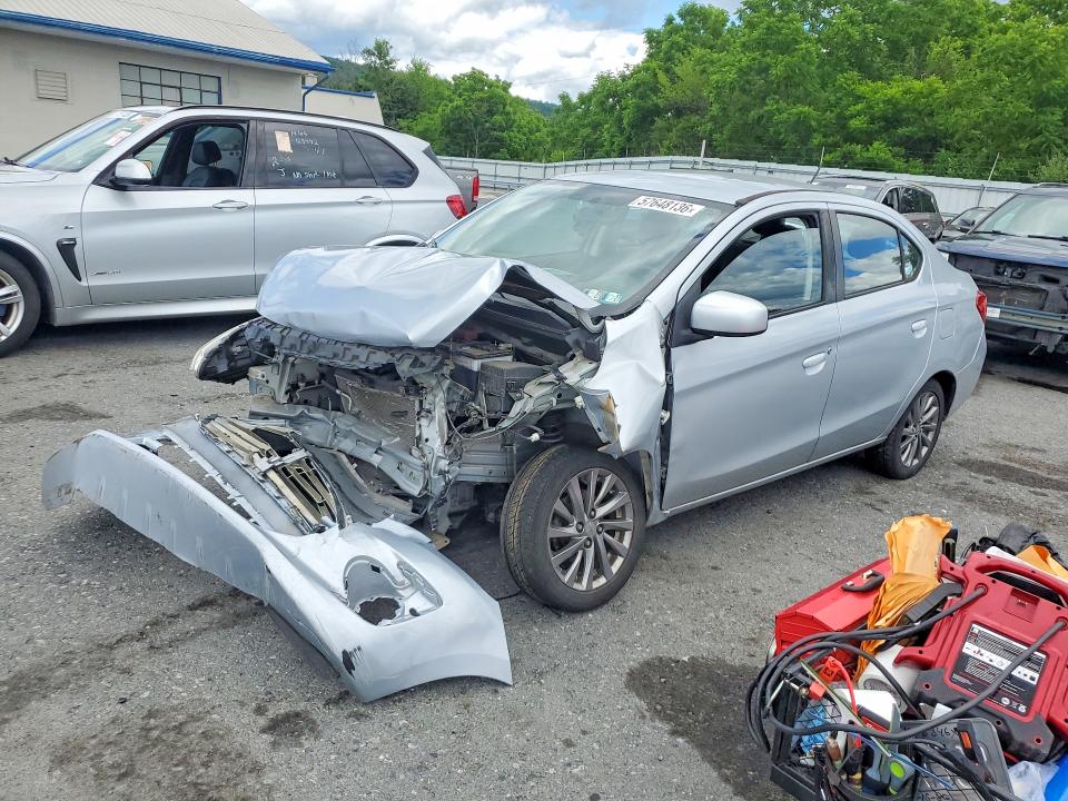 2018 Mitsubishi Mirage VIN ML32F3FJ9JHF15192 COPART salvage auction — FRONT END, PA - CERTIFICATE OF SALVAGE, sold $275 on 2026-07-28 (photo 1)