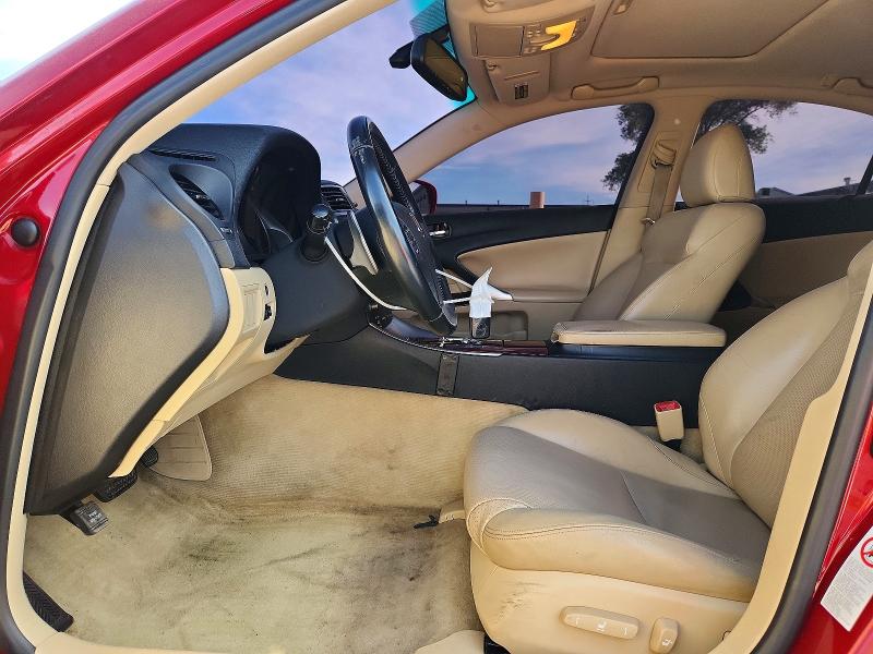 2007 Lexus Is VIN JTHBK262572028185 COPART salvage auction — FRONT END, Nm - Cert Of Title-Salvage, sold $3,200 on 2026-07-27 (photo 7)