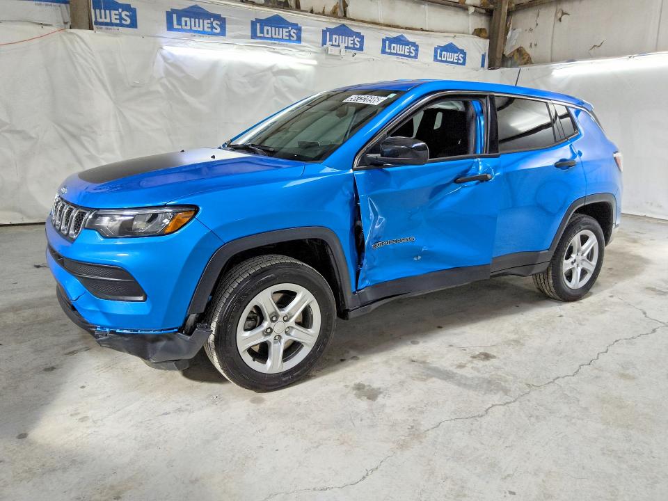 2023 Jeep Compass VIN 3C4NJDAN8PT532887 COPART salvage auction — SIDE, IN - CERTIFICATE OF TITLE, sold $8,300 on 2026-08-27 (photo 1)