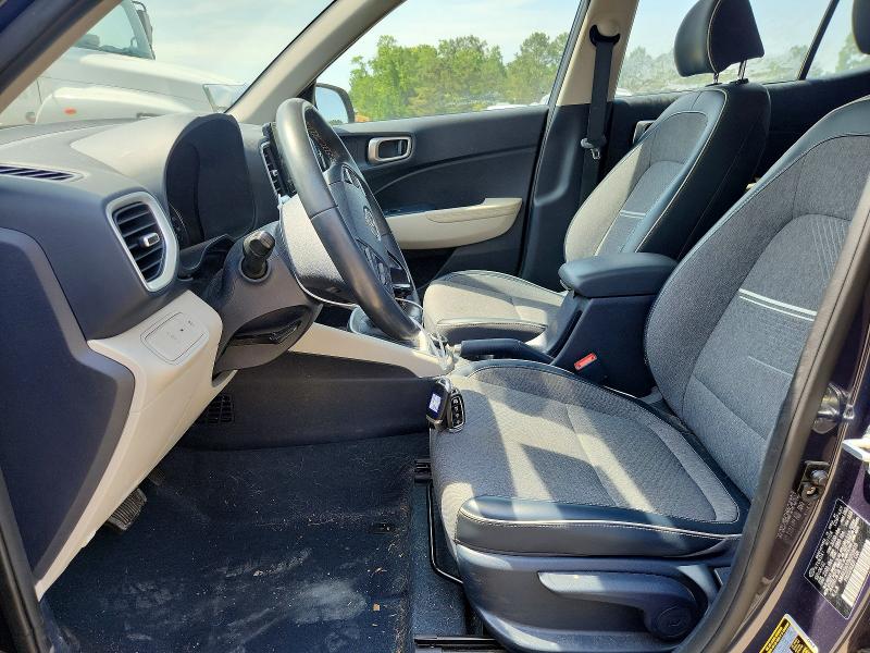 2022 Hyundai Venue VIN KMHRC8A37NU209415 COPART salvage auction — FRONT END, VA - CERT OF TITLE - SALVAGE, sold $575 on 2026-07-21 (photo 7)