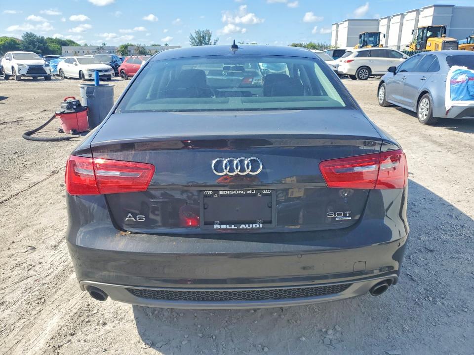 2012 Audi A6 VIN WAUBGAFC0CN006056 COPART salvage auction — WATER/FLOOD, Nj - Cert Of Title-Salvage (P), sold $2,000 on 2026-07-10 (photo 6)